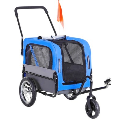 Trixie 2-in-1 Dog Bike Trailer and Pet Stroller, Large