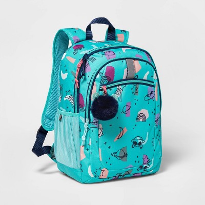 teal blue backpack