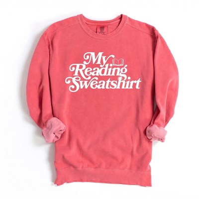 Simply Sage Market Women's Garment Dyed  Graphic Sweatshirt My Reading Sweatshirt