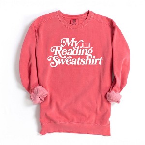 Simply Sage Market Women's Garment Dyed  Graphic Sweatshirt My Reading Sweatshirt - 1 of 2