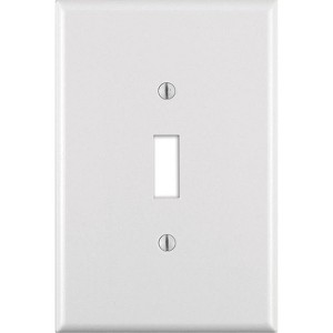 Leviton White 1 gang Thermoset Plastic Toggle Wall Plate (Model No. 88101) (Pack of 25) - 1 of 1