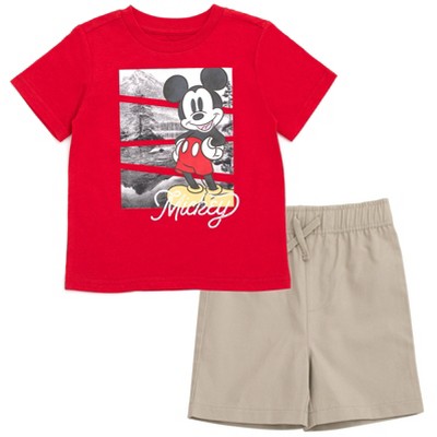 Disney Mickey Mouse T-Shirt and Shorts Outfit Set Toddler to Big Kid