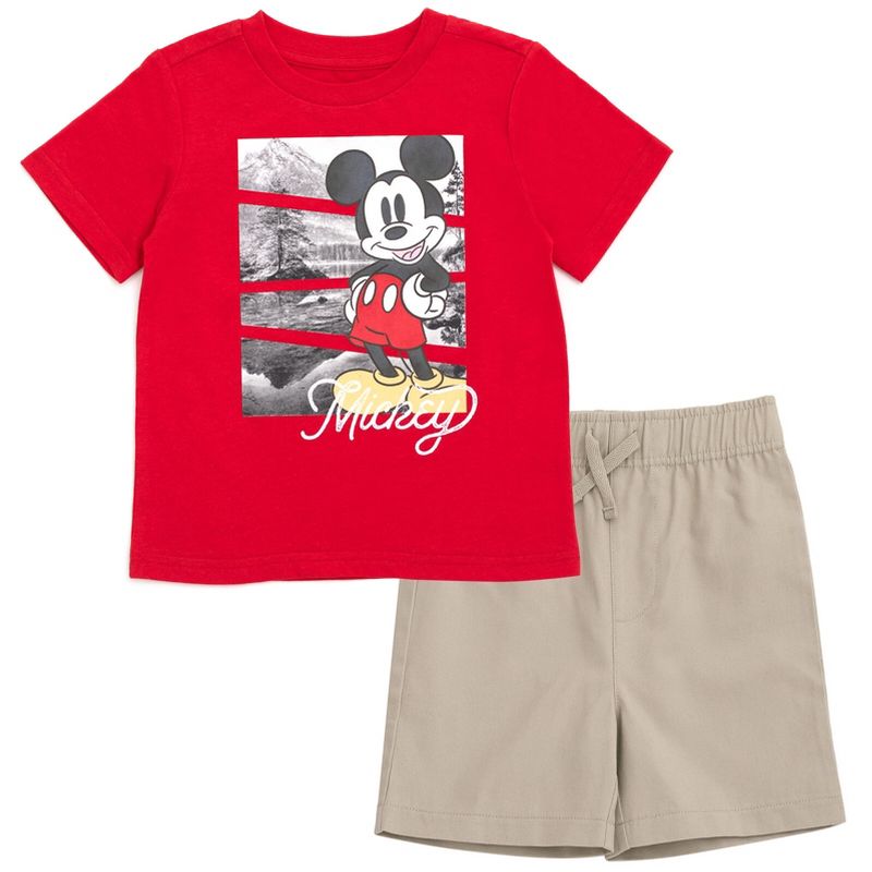 Disney Mickey Mouse T-Shirt and Shorts Outfit Set Toddler to Big Kid, 1 of 9