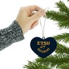 ETSU Buccaneers Heart Love Wood Christmas Tree Holiday Ornament - 3 of 3