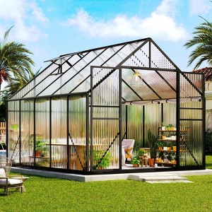 AMERLIFE Polycarbonate Greenhouse for Outdoors, Walk-in Design with Aluminum Frame - 1 of 4