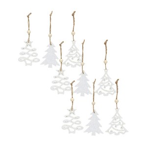 Melrose Wood Tree Tag Ornament (Set of 9) - 1 of 4