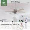 Hunter Fans 52" Fonthill Lighted Ceiling Fan Brushed Nickel with 6 Light Gray Oak Blades and Handheld Remote Control - 3 of 4