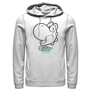 Men's Nintendo Super Mario Yoshi Kanji Pull Over Hoodie - 1 of 3