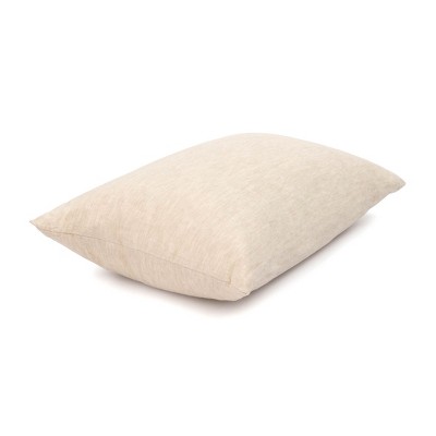 French Linen Beige Lumbar Decorative Throw Pillow 22" x 15"