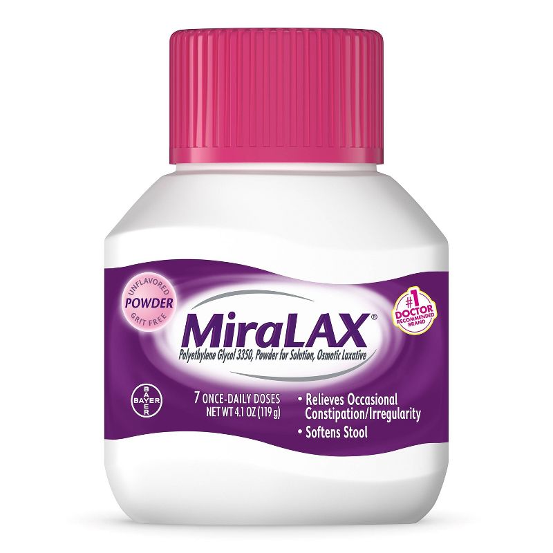 Miralax Gentle Constipation Relief without Harsh Side Effects Osmotic Laxative Powder, 1 of 10
