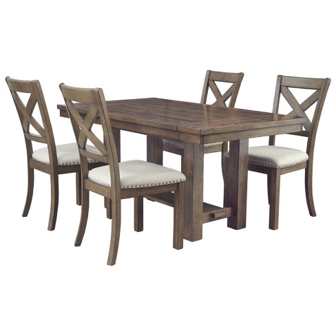 Moriville Rectangular Dining Room Extension Table Grayish Brown Signature Design By Ashley Target