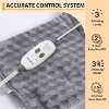 Acekool Weighted Heating Pad for Back, Shoulder & Legs, Electric Heat Pad with 3 Temps, 3 Massage Modes, Auto Shut-Off, Washable, 12"x24", Grey - 4 of 4
