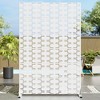 Dovelina Outdoor Freestanding Metal Privacy Screen Decorative Garden Fence - 3 of 4