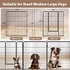 Akoasm 32 Inch 8-Panel Portable & Foldable Metal Pet Playpen With Anti-Rust Coating Door For Large Medium Small Dogs-Black - 2 of 4
