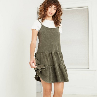 olive green hoodie dress