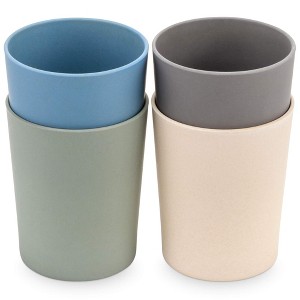 WeeSprout Bamboo Toddler Cups, Organic & Non-Plastic Cup for Big Kids or Baby, 10 oz, Set of 4 - 1 of 4