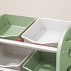 FONTOI Kids Toy Storage Organizer with 6 Bins, Multi-functional Storage Cabinet with Shelf&Bins for Playroom, Bedroom, Green, 11.81"*27.56"*30.31" - 4 of 4