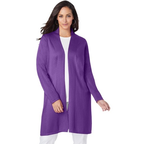 Purple cardigan plus on sale size