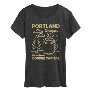 Women's - Instant Message - Portland Coffee Short Sleeve Graphic T-Shirt - 1 of 4