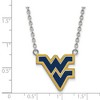 Black Bow Jewelry Sterling Silver West Virginia Mountaineers NCAA Necklace 18 Inch - 2 of 4