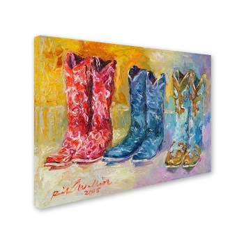 Trademark Fine Art -Richard Wallich 'Cowboy Boots' Canvas Art
