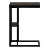 FONTOI End Tables C-shaped with Storage Drawer, Space Saving, Modern Contemporary Side Table for Accent Furniture, Brown, 26"*12"*5" - 2 of 4