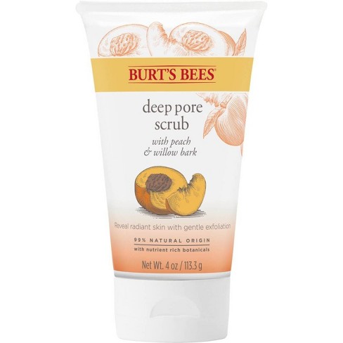 Burt's Bees Peach & Willow Bark Deep Pore Exfoliating Facial Scrub - 4oz - image 1 of 3