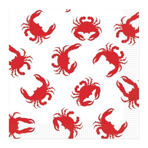 Beistle Crab Luncheon Napkins, 2-Ply, Pack of 32 - 1 of 4