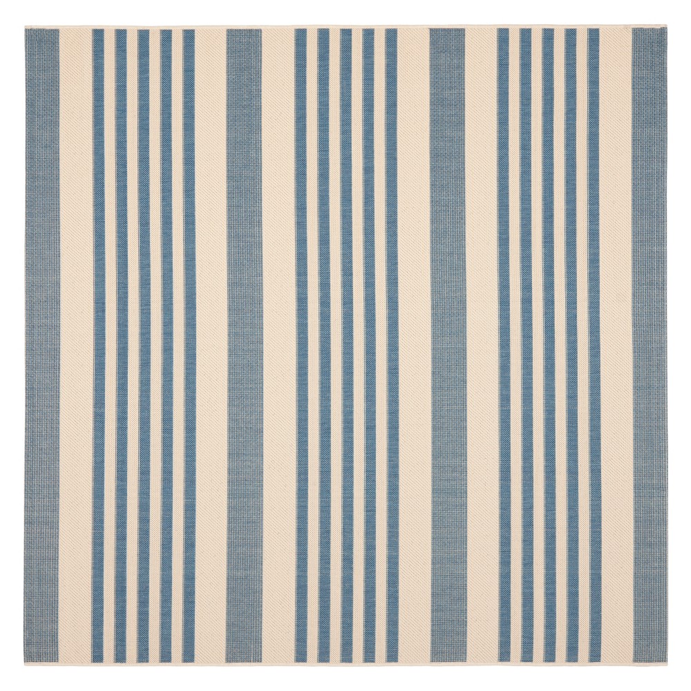 4' x 4' Santorini Square Outdoor Rug Beige/Blue - Safavieh