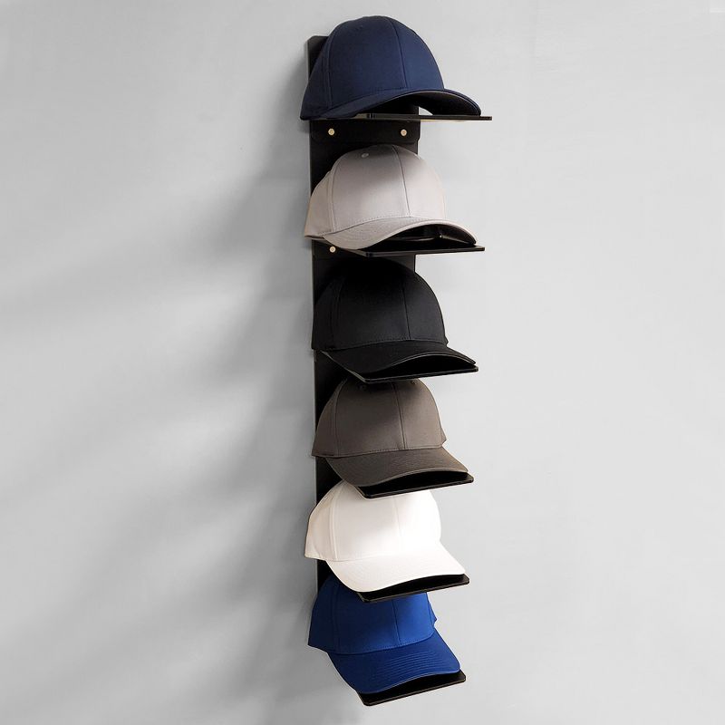 OnDisplay Luxe Acrylic Hat Rack Display - Wall Mounted Baseball Cap Organizer, 4 of 8