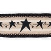 Earth Rugs Rustic Primitive Stars Black Oval Stair Tread – Lodge & Farmhouse Decor 27"x8.25" - 2 of 3
