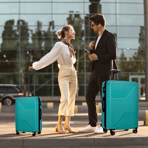 3 PCS Expandable ABS Hard Shell Luggage Set with Spinner Wheels and TSA Lock 20''24''28'' 4M - ModernLuxe - 1 of 4