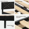 Mshliw Black Modern Bed Frame with Upholstered Headboard & Wooden Slats – No Box Spring Needed, Easy Assembly - 4 of 4