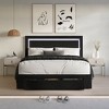 ChaletPosh Velvet Platform Bed with Storage - 2 of 4