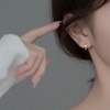 925 Sterling Silver Bow Hoop Earrings Ribbon for Women Teen Girls Bowknot Hoop Earrings Huggie - 2 of 4