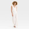Women's High-Rise Relaxed Fit Wide Leg Pleated Linen Trousers - Future Collective - 3 of 3