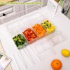 Aoibox Ice Chilled Condiment Organizer with Detachable Ice Box & Hanging Side Bins¨C Perfect for Fruits, Salad ¨C Includes Tongs,Spoons,4 Compartments - 4 of 4