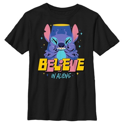 Boy's Lilo & Stitch Believe In Aliens Stitch Performance Tee : Target