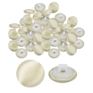 Unique Bargains Bridal Wedding Dress Suit DIY Satin Shiny Sewing Buttons 50 Pcs - 1 of 4