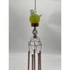 Solar Glass Bird Wind Chimes Yellow - Ultimate Innovations: Modern Outdoor Sculpture, Solar-Powered, Includes AAA NiMH Batteries - 2 of 3