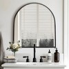 1-Piece 30 In.H x 27 In.W Aluminum Alloy Thin Edged Right Angled Arch Black Hanging Mirror Wall Mirror - 2 of 4