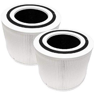 Nispira 3-in-1 True HEPA Activated Carbon Replacement Filters For LEVOIT Core 300 Air Purifier Part 300-RF, 2 Packs - 1 of 4