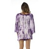 Riviera Sun Womens Tie Dye 3/4 Sleeve Rayon Crepe Printed Romper for Women - 3 of 3