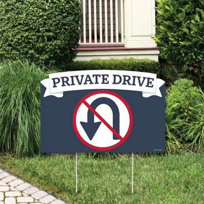 Big Dot of Happiness Private Drive - Driveway Yard Sign Lawn Decorations - Party Yardy Sign