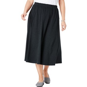 Woman Within 7-Day Knit A-Line Skirt - 1 of 4