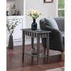 HomeStock End Table with Shelf Stylish Modern Two-Tier Storage with Diamond Shape Design Solid Wood Legs Living Room Accent Table - 2 of 4