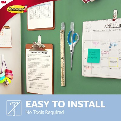 Clear Medium Plastic and Metal Wire Hooks with Adhesive