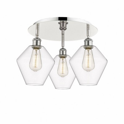 Cindyrella - 3 Light Flush Mount In Industrial Style-11 Inches Tall and 19.75 Inches Wide