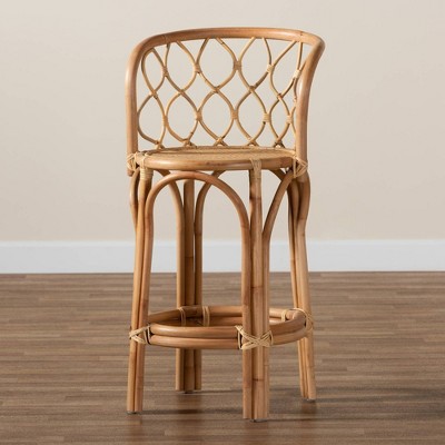 Diana Handmade Bohemian Natural Rattan Counter Stool
