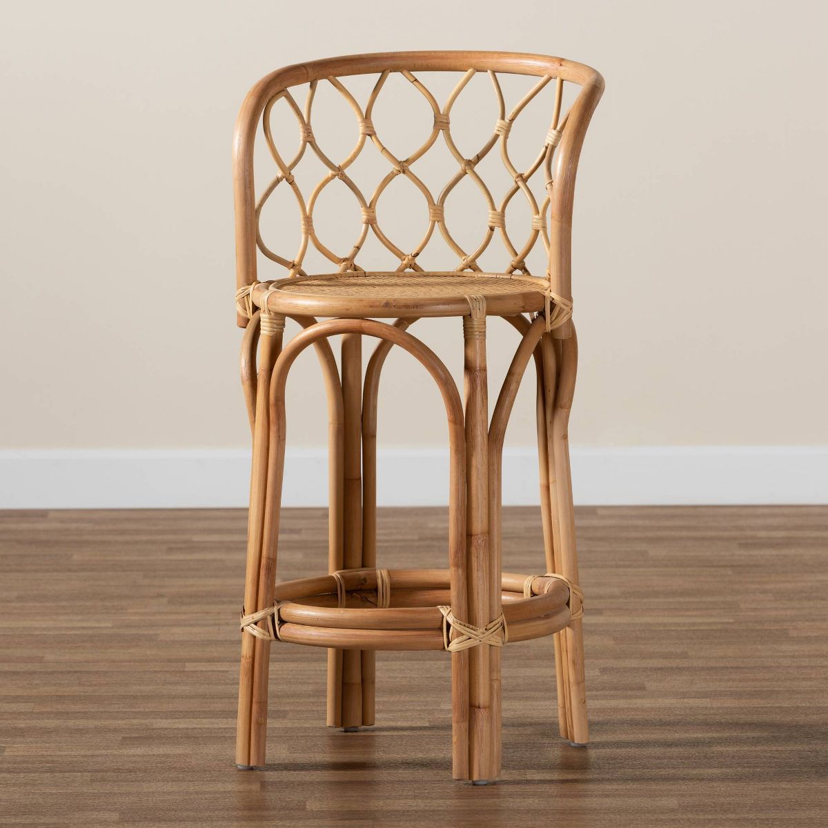 Diana Rattan Counter Height Barstool Natural - bali & pari - thumbnail 7
